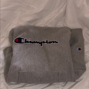 Gray champion hoodie!